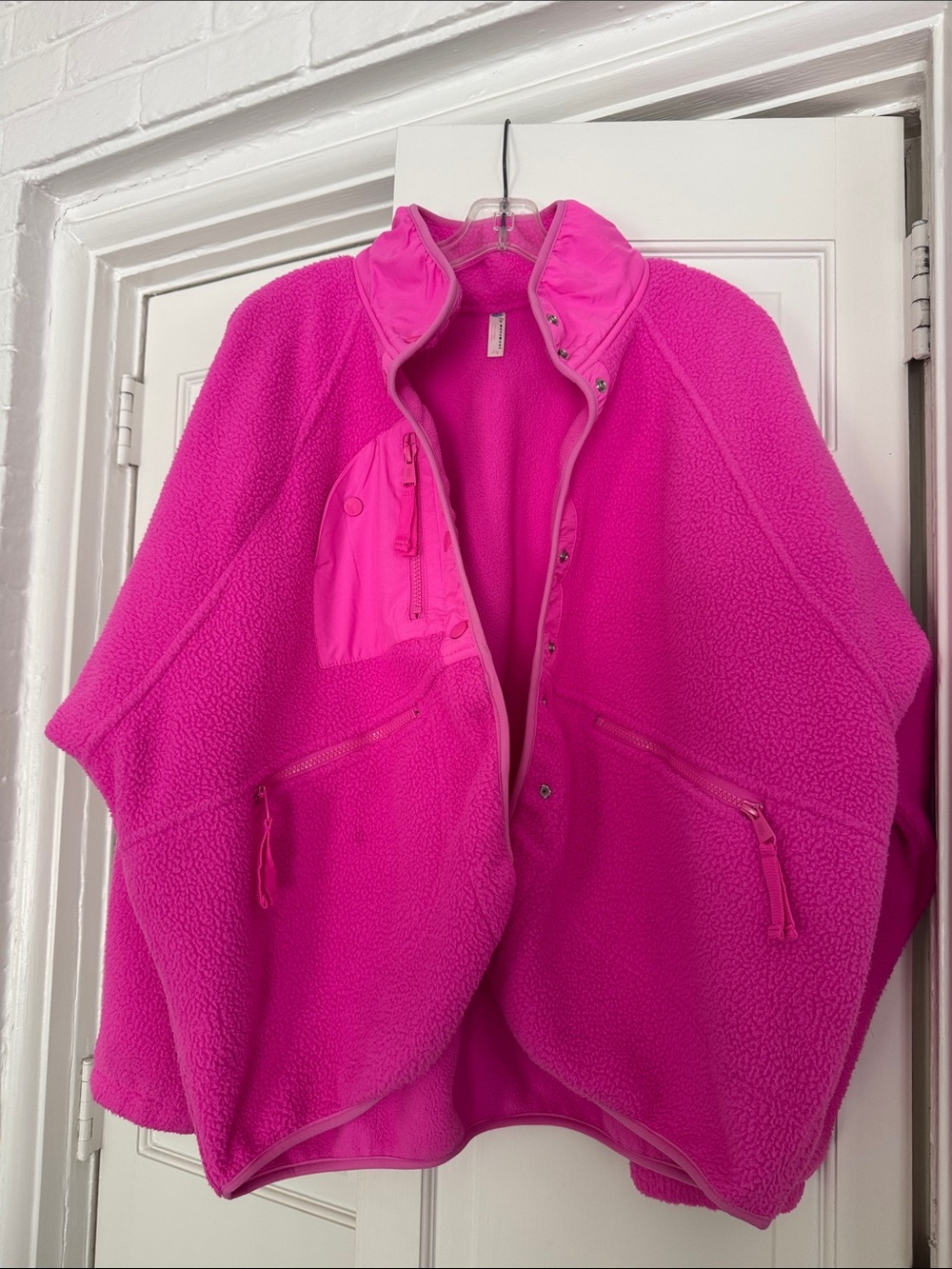 Hot Pink Fleece Jacket - FP movement Women’s Cozy Coat